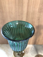 XL Kerzenglas Glasaufsatz Stella grün KRÖMER Teelicht Kerzenständer Leuchter