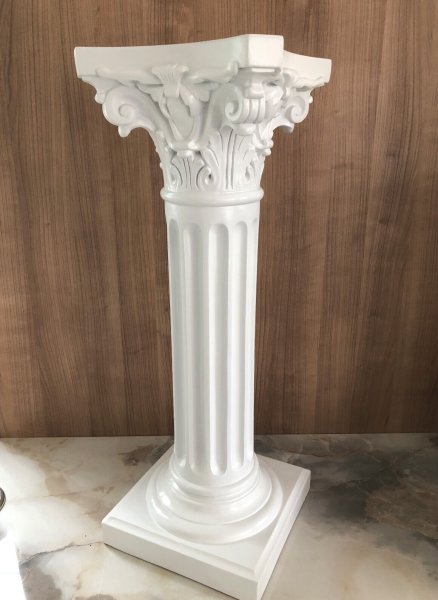 Antik Säule Designe Säulen Blumensäule Tisch Höhe weiss Finish 1037-Weiss H74cm