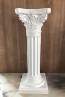 Antik Säule Designe Säulen Blumensäule Tisch Höhe weiss Finish 1037-Weiss H74cm