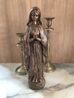 Heilige Madonna handbemalte Gold Antik Polyresinfigur...
