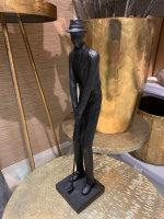 Golf Player Spieler Standing Black Schwarz Statue Figur H37,5 cm