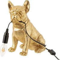 J-Line Lampe Hund Bulldogge Poly Farbe Gold 25x15x29cm