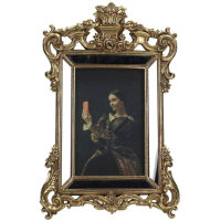 Edel einzigartig Antik  Barock Spiegel Fotorahmen 10x15 cm  Gold 5898