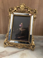 Edel einzigartig Antik  Barock Spiegel Fotorahmen 18x13 cm  Gold 5899