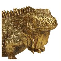 Kersten BV Goldfarbig SkulpturDekoobject Tier Eidechse Gecko Gold 24x14x10cm