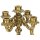 Kersten BV Kerzenleuchter 5 er Figur Elefant Gold Polyresin H 38 cm Kerze Stick Goldig 32x19x38cm