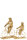 J-LIne Edel AFFE Fahrrad Figur Skulptur Poly Gold L20xB12xH27 cm