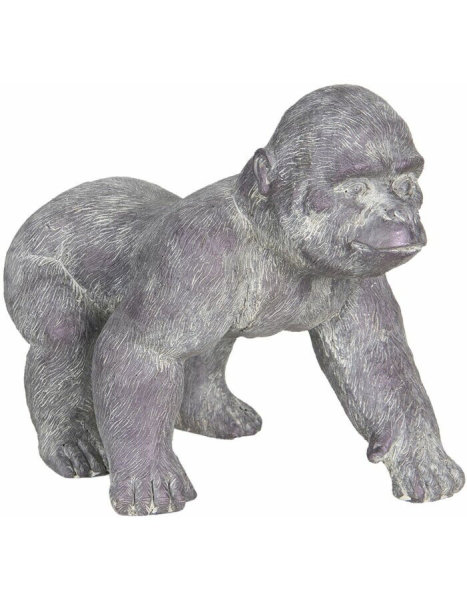 Figur Tier Gorilla Silberrücken Affe Grau 29 cm