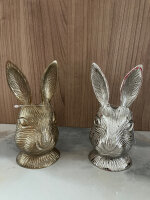 Krömer Alu Hase Ostern Gold o. Silber H 14 cm