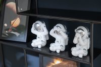 J-Line Set Astronauten Sehen/Hören/Schweigen Poly Weiß/Silber
