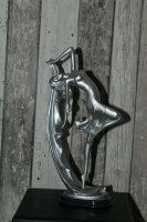 DSC Ballett Tanzen  Mädchen Frau Skulptur Ballerina Statue Figur Silber Tänzerin
