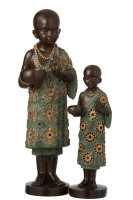 J-Line Buddha Mönch stehend Edel Grün/Gold H58 cm