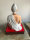 Buddha Mönch Guru Figur weiss H32 cm New Feng shui Top #1