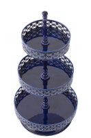 J-Line Moderne Etagere in blau Metall H55 cm