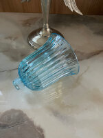 XL Kerzenglas Glasaufsatz Stella KRÖMER Teelicht Türkis f. Leuchter Edel NEW