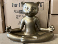 Figur Katze Skulptur Yoga CAT H 27 B 27 cm