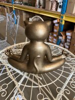 Figur Katze Skulptur Yoga CAT H 27 B 27 cm