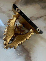Schöne Wandkonsole mit Engel  Barock Antik  Gold Länge 21 cm Breite 24 cm