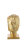 J-Line Dekorative Büste Albert Einstein Goldfarben Polyresin H 25,5 cm