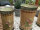 3 er Set Nostalgie Blumentopf Eimer rund Landhaus Shabby Chic Blech M3