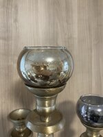 Kerzenglas von Krömer Vintage braun AufsatzglasTeelicht  für Kerzenständer
