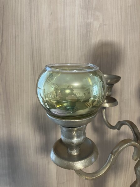 Kerzenglas Von Krömer Vintage Grün Aufsatzglas  für Kerzenständer