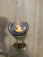 Kerzenglas von Krömer Vintage smoke AufsatzglasTeelicht  für Kerzenständer