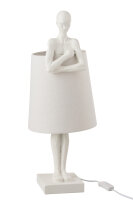 J-Line LAMPE FIGUR STEHEND POLY Weiss H58 cm