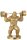 J-Line Gorilla Hanteln Stemmen Polyresin Goldfarben H 25,5 cm
