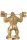 J-Line Gorilla Hanteln Stemmen Polyresin Goldfarben H 25,5 cm