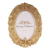 Bilderrahmen mit Vogel Pfau Shabby Gold Designe Landhaus...