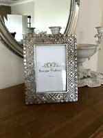 Dekorativer-Fotorahmen 15 x 10 cm – Siber/Gold Designe Kunstharz