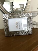 Dekorativer-Fotorahmen 15 x 10 cm – Siber/Gold Designe Kunstharz