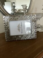Dekorativer-Fotorahmen 15 x 10 cm – Siber/Gold Designe Kunstharz