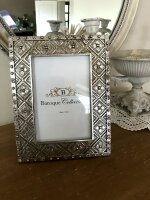 Dekorativer-Fotorahmen 15 x 10 cm – Siber/Gold Designe Kunstharz