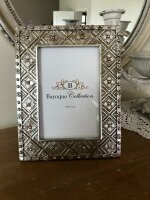 Dekorativer-Fotorahmen 15 x 10 cm – Siber/Gold Designe Kunstharz