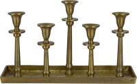 Krömer Alu Leuchter 5 er Tablett Gold Antik...