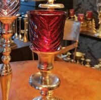 NEW  Kerzenglas Glasaufsatz Venice Rot KRÖMER...