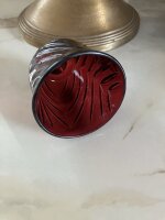 NEW  Kerzenglas Glasaufsatz Venice Rot KRÖMER Teelicht Kerzenständer Leuchter