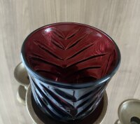 NEW  Kerzenglas Glasaufsatz Venice Rot KRÖMER Teelicht Kerzenständer Leuchter