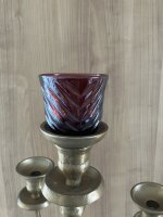 NEW  Kerzenglas Glasaufsatz Venice Rot KRÖMER Teelicht Kerzenständer Leuchter