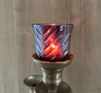 NEW  Kerzenglas Glasaufsatz Venice Rot KRÖMER Teelicht Kerzenständer Leuchter