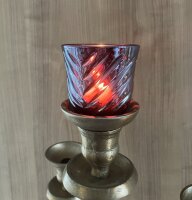 NEW  Kerzenglas Glasaufsatz Venice Smoke KRÖMER Teelicht Kerzenständer Leuchter