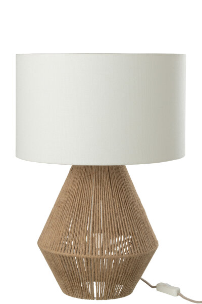 J-Line Tisch LAMPE FÄDEN JUTE NATURELL H 51 cm