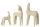 J-Line Set VON 3 PFERDEN MODERN Resin BEIGE