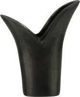 Krömer Alu Guss-Vasen Aluguss Tulip massiv  Antik Gold Schwarz Silber 10u.13cm
