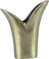 Krömer Alu Guss-Vasen Aluguss Tulip massiv  Antik Gold Schwarz Silber 10u.13cm
