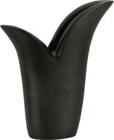 Krömer Alu Guss-Vasen Aluguss Tulip massiv  Antik Gold Schwarz Silber 10u.13cm
