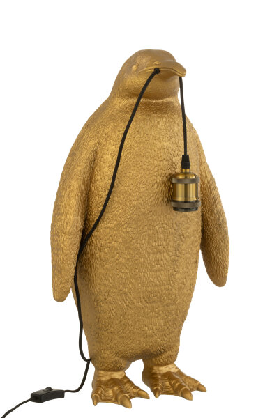J-Line Tischlampe Pinguin - Resin - Gold - Large H59 cm