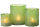 Set VON 3 TEELICHTHALTERN Ruby Glas GRÜN